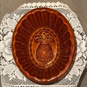 Williams Sonoma - Ceramic Dark Brown Pineapple Gelatin Mold